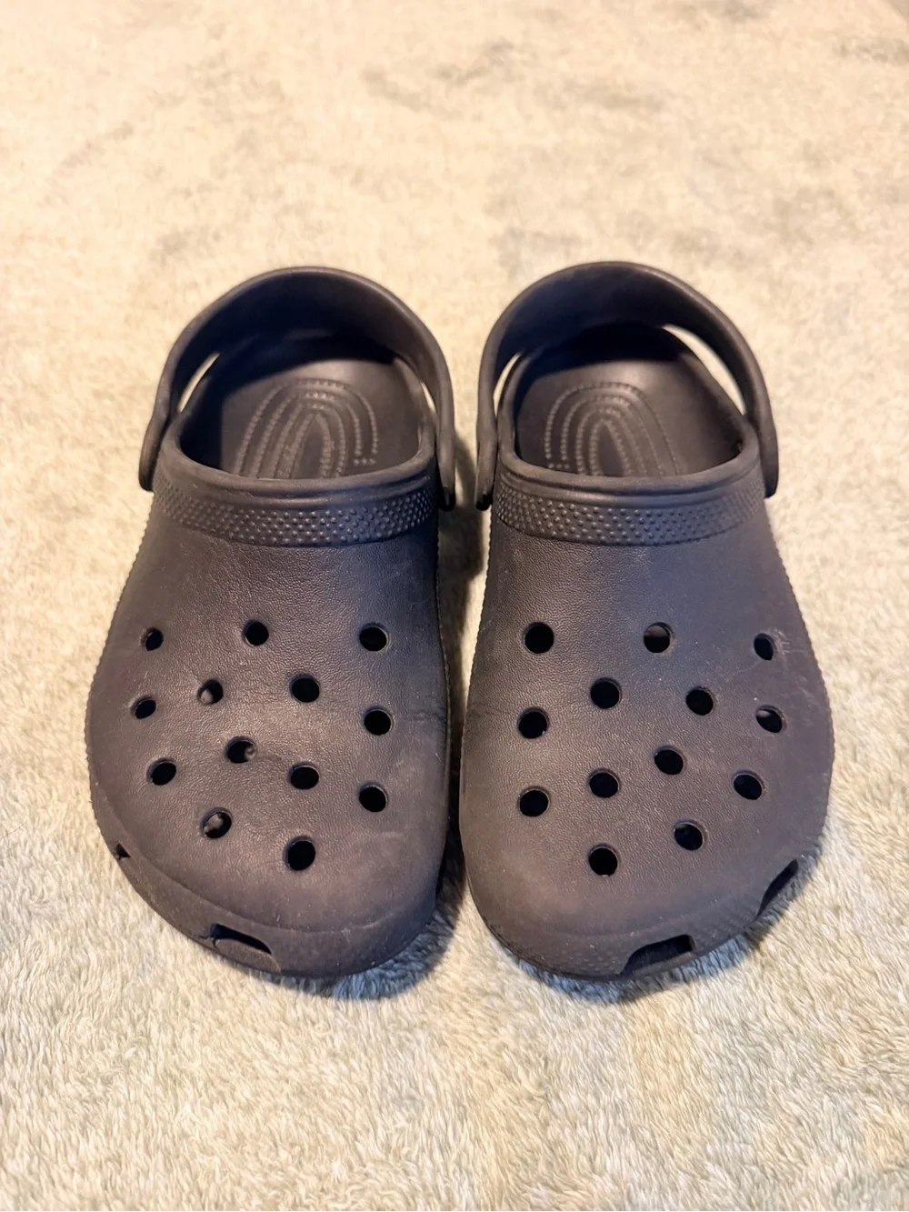 Kids Crocs Classic Clog with Heel Strap - Black